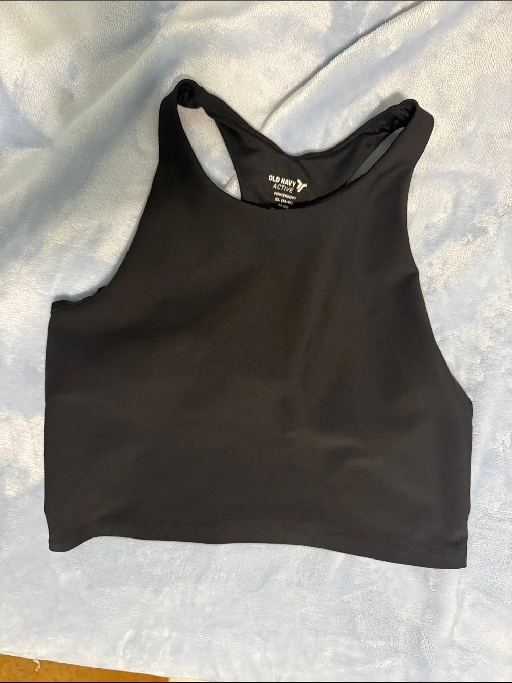 Old Navy Black Powersoft cropped tank
